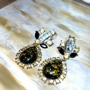 Earrings. Black gold earrings